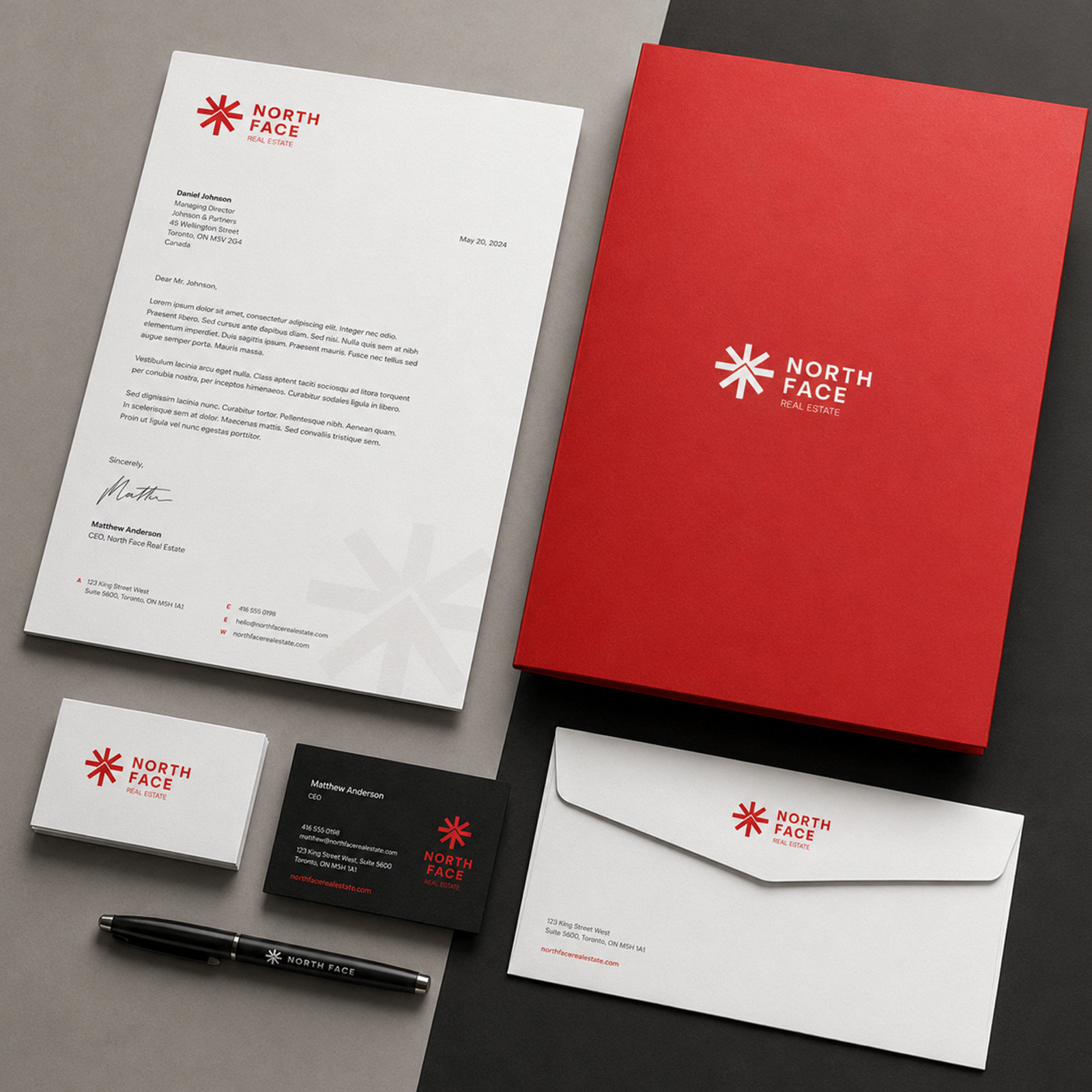 North Face Real Estate logo identity