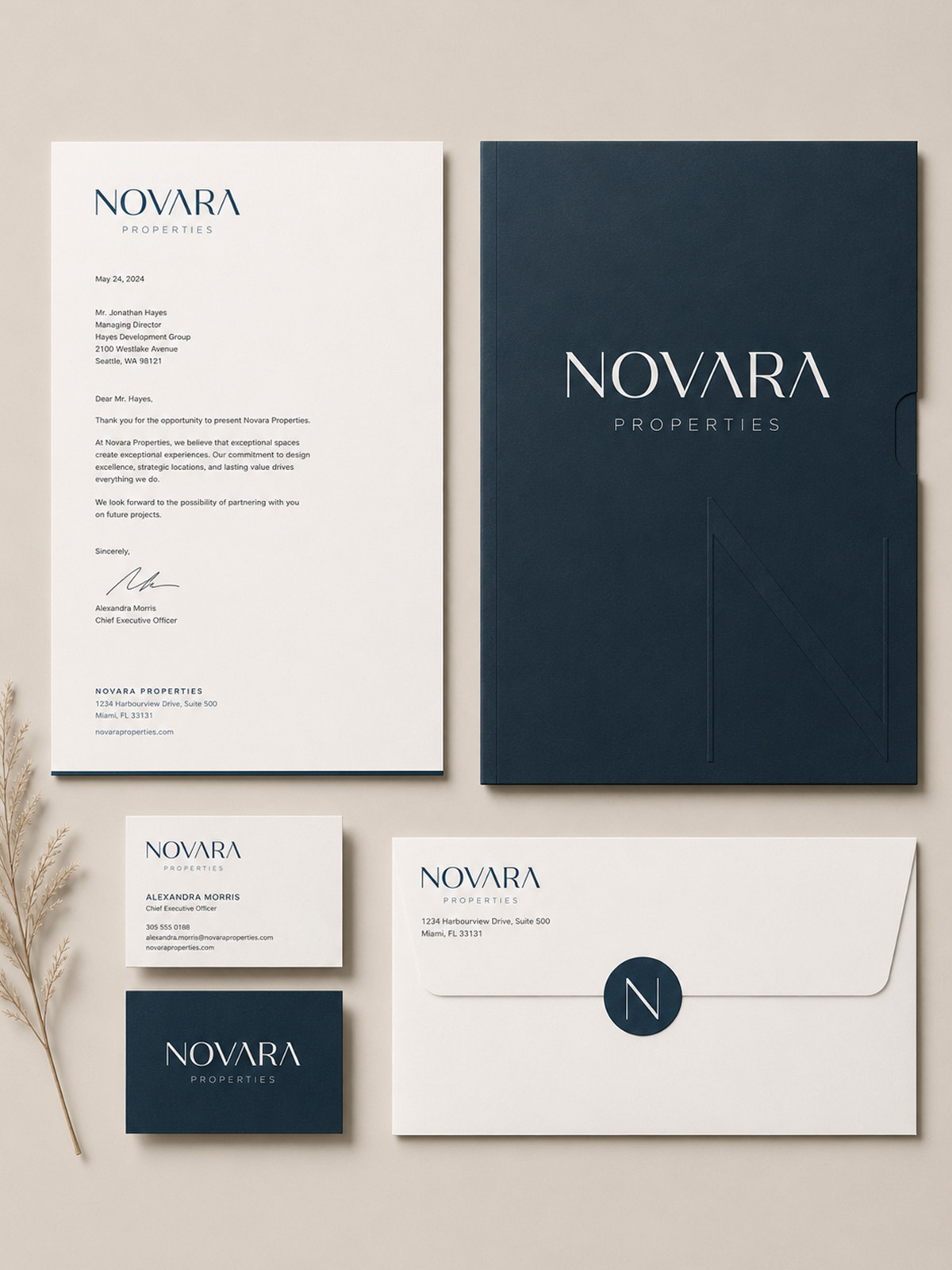 Novara Properties brochure cover